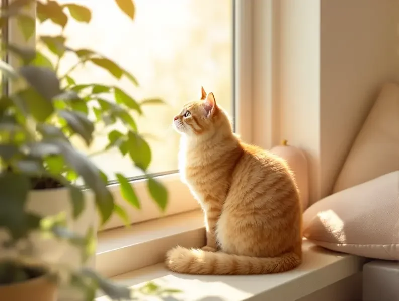 窗边的橘猫，晒着最悠闲的太阳 - 糖心vlog今日碎片栏目封面图